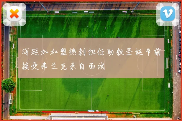 海廷加加盟热刺担任助教圣诞节前接受弗兰克亲自面试